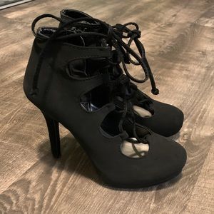 Almost new Madeline Girl Laceup Stilettos
